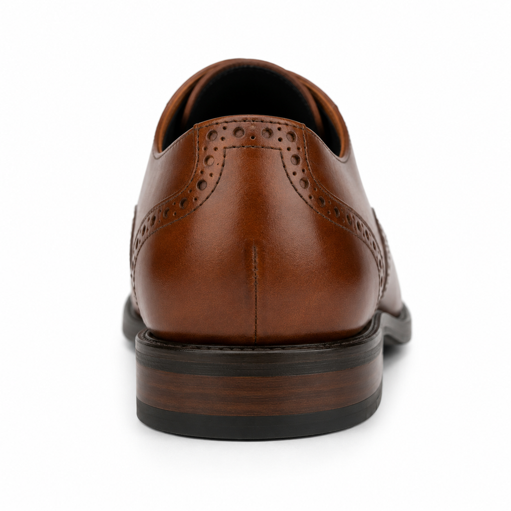 Chaussure Richelieu en cuir marron avec lacets