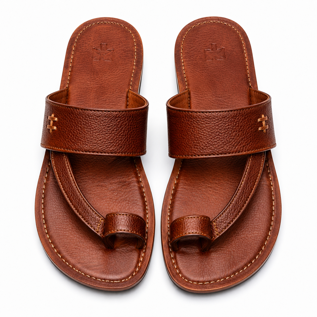 Sandales en cuir pour hommes, design élégant