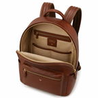 Intérieur spacieux du sac à dos en cuir