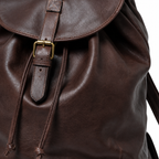 Vue arrière du sac à dos en cuir