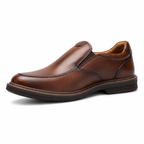Mocassins homme cognac en cuir souple confort à enfiler élégant