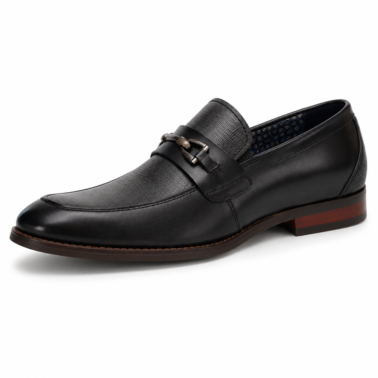 Mocassins homme noirs en cuir à enfiler style élégant Kaylor