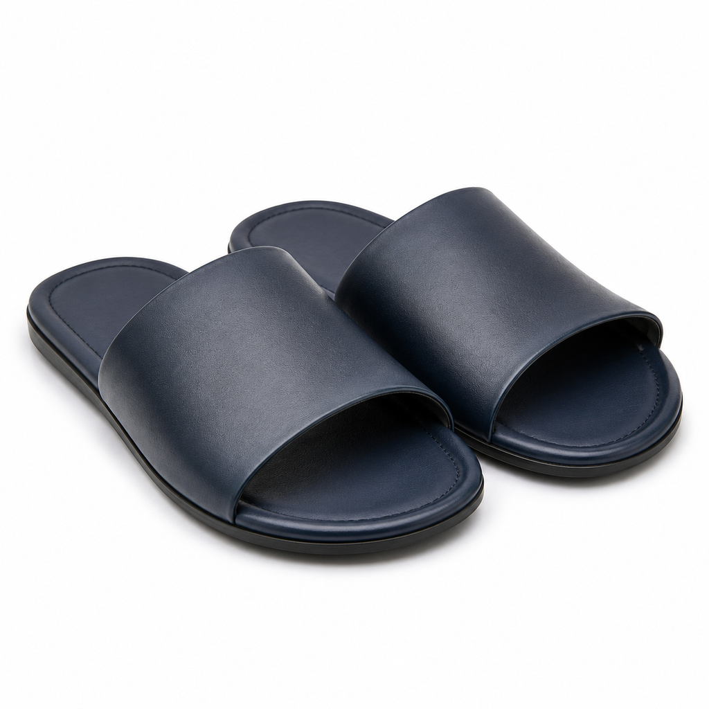 Sandales confortables pour unisexe en bleu.