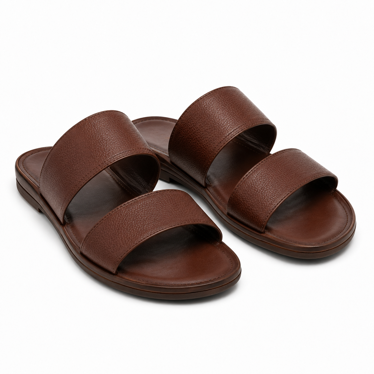 Sandales marron avec sangle large