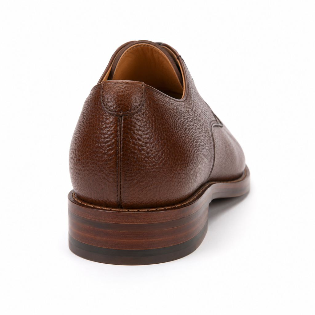Semelle en bois de la chaussure Derby marron