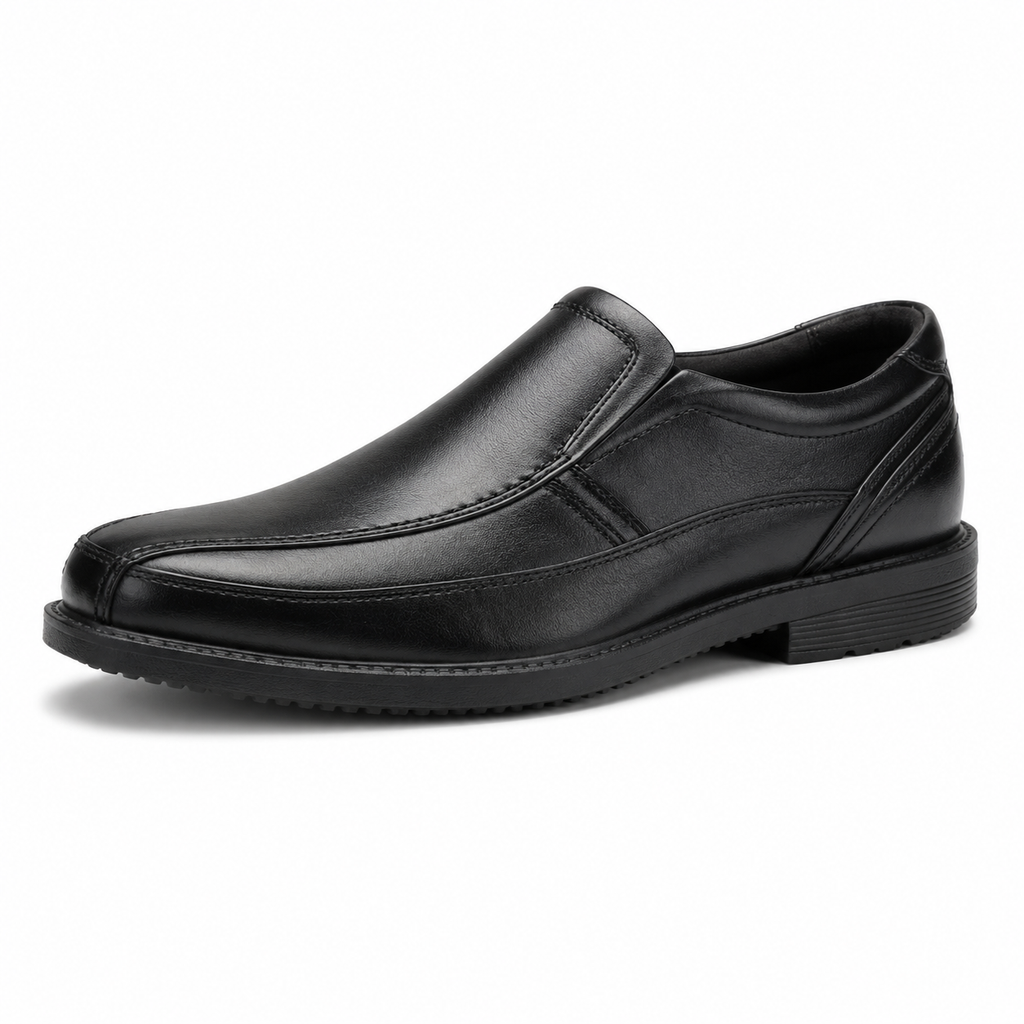 Mocassins homme noirs en cuir légers et confortables à enfiler