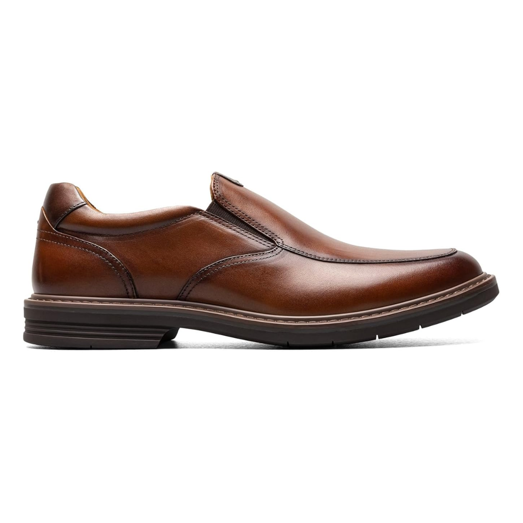 Mocassins homme cognac en cuir souple confort à enfiler élégant