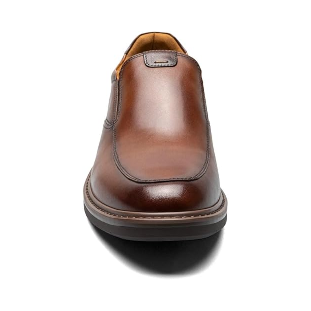 Mocassins homme cognac en cuir souple confort à enfiler élégant