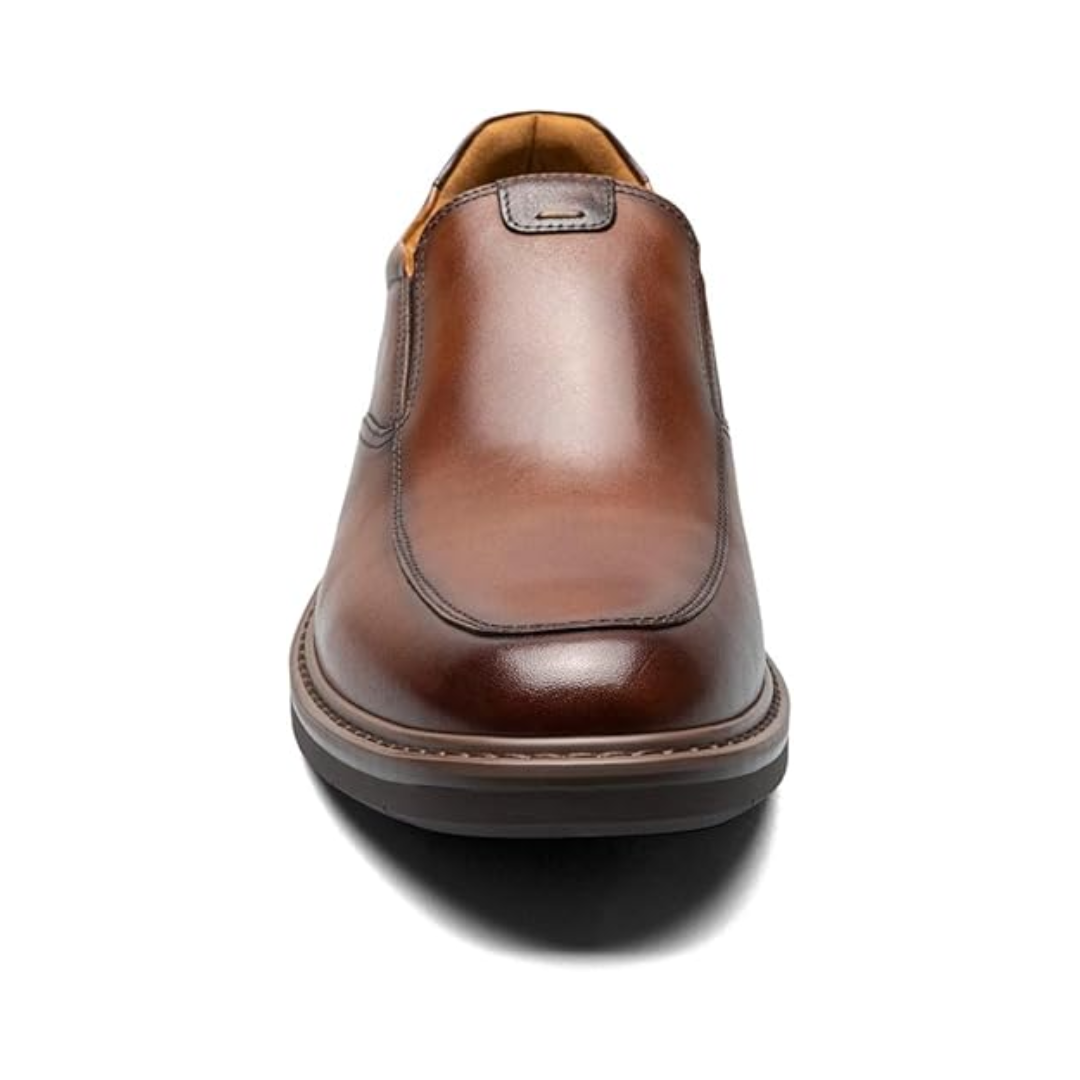 Mocassins homme cognac en cuir souple confort à enfiler élégant