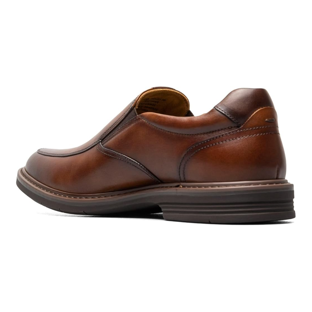 Mocassins homme cognac en cuir souple confort à enfiler élégant