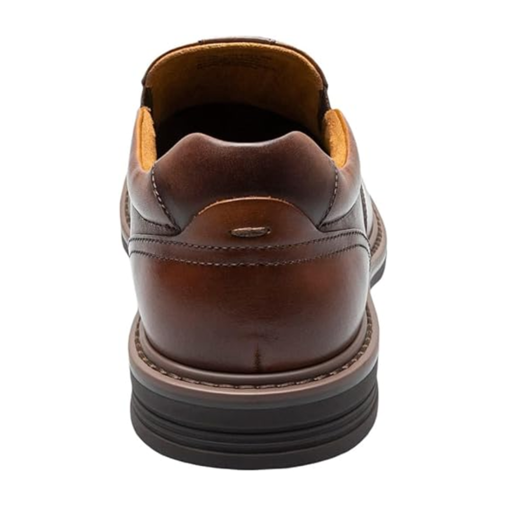 Mocassins homme cognac en cuir souple confort à enfiler élégant