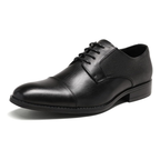 Chaussures Oxford homme noires élégantes à lacets en PU souple