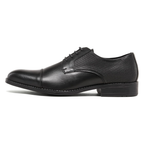 Chaussures Oxford homme noires élégantes à lacets en PU souple