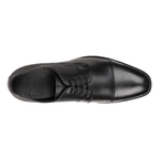 Chaussures Oxford homme noires élégantes à lacets en PU souple