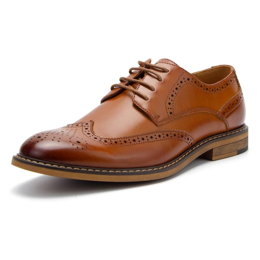 Chaussures Oxford homme marron légères et élégantes à lacets