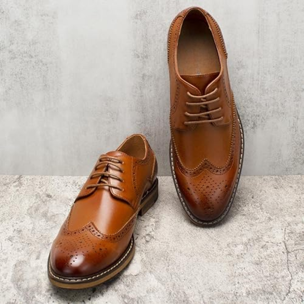 Chaussures Oxford homme marron légères et élégantes à lacets