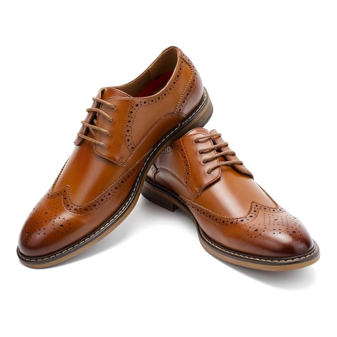 Chaussures Oxford homme marron légères et élégantes à lacets
