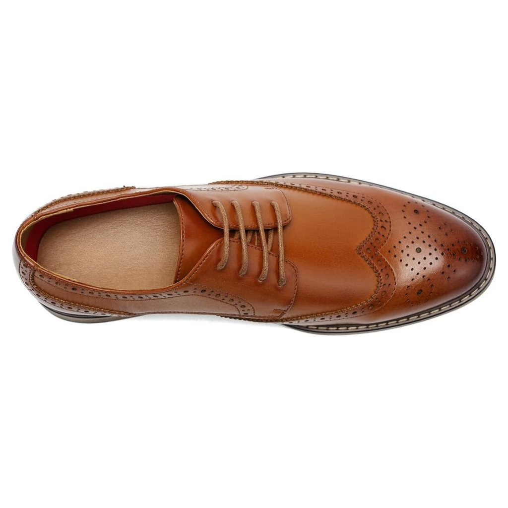 Chaussures Oxford homme marron légères et élégantes à lacets