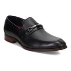 Mocassins homme noirs en cuir à enfiler style élégant Kaylor