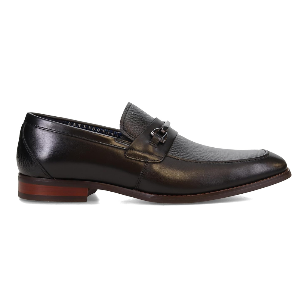Mocassins homme noirs en cuir à enfiler style élégant Kaylor
