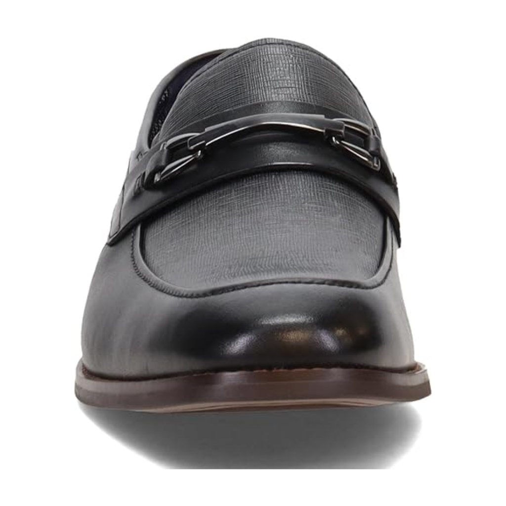 Mocassins homme noirs en cuir à enfiler style élégant Kaylor