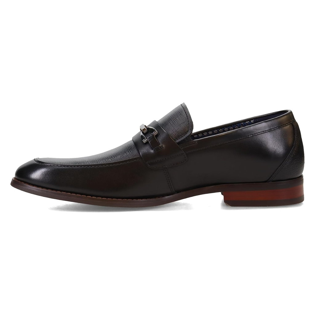 Mocassins homme noirs en cuir à enfiler style élégant Kaylor