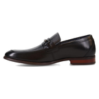 Mocassins homme noirs en cuir à enfiler style élégant Kaylor