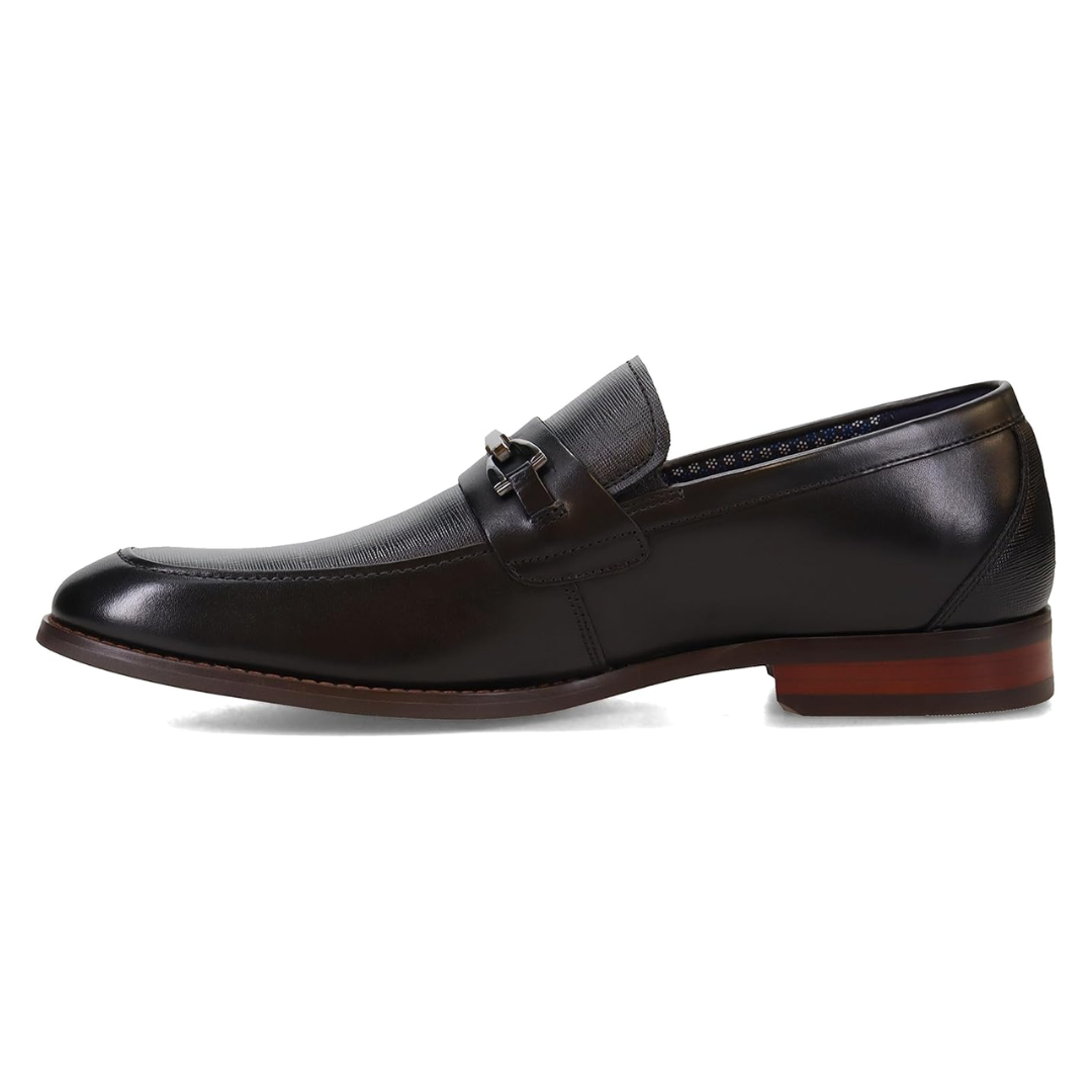 Mocassins homme noirs en cuir à enfiler style élégant Kaylor