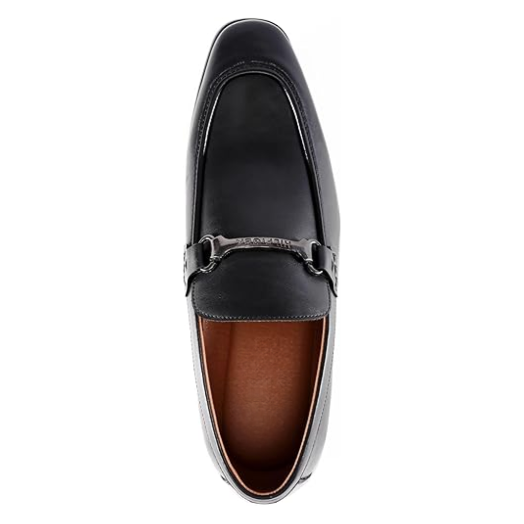 Mocassins homme noirs élégants à enfiler avec semelle confort