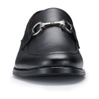 Mocassins homme élégants avec boucle mors en similicuir noir