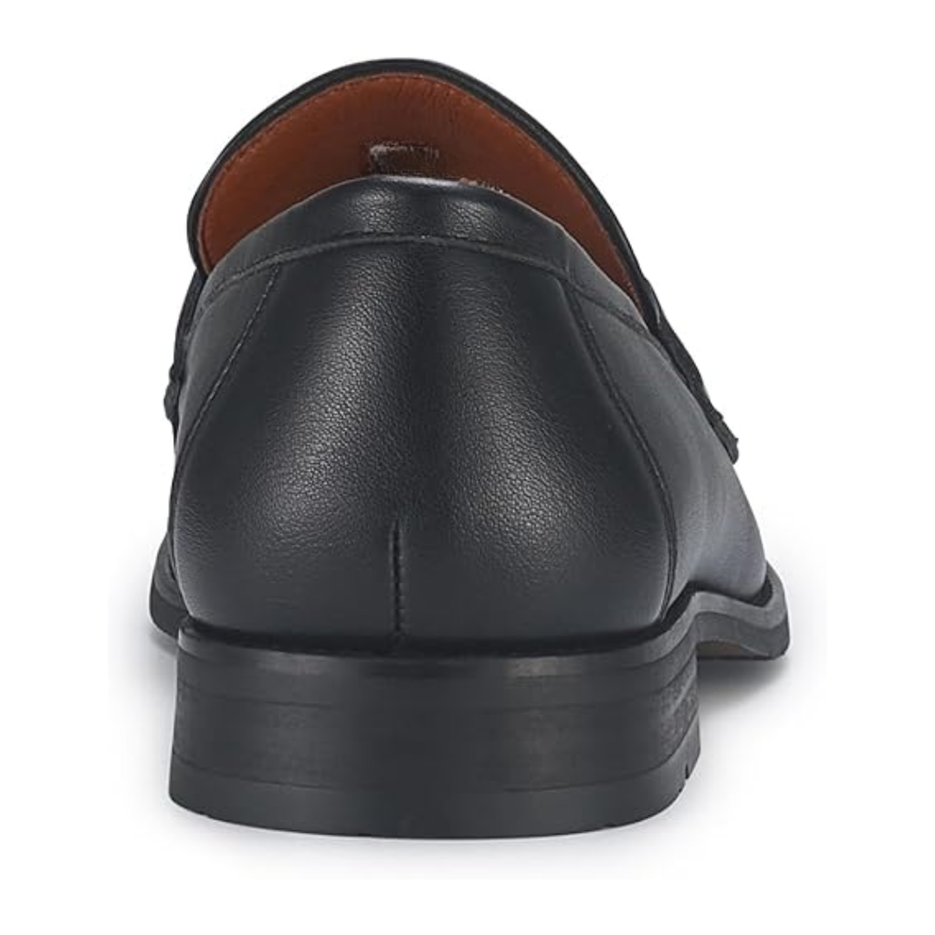 Mocassins homme élégants avec boucle mors en similicuir noir