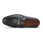 Mocassins homme élégants avec boucle mors en similicuir noir