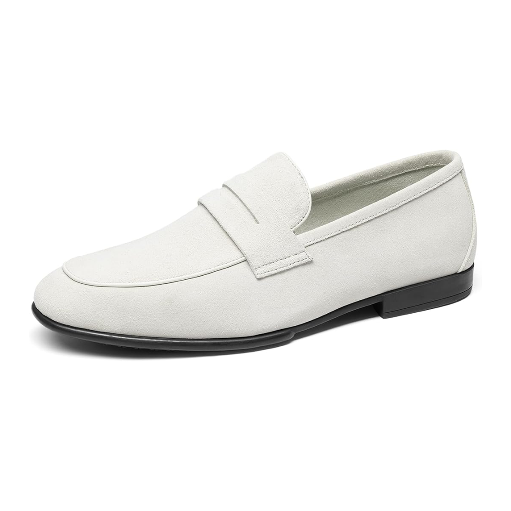 Mocassins homme en daim sable légers et confortables à enfiler