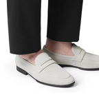 Mocassins homme en daim sable légers et confortables à enfiler