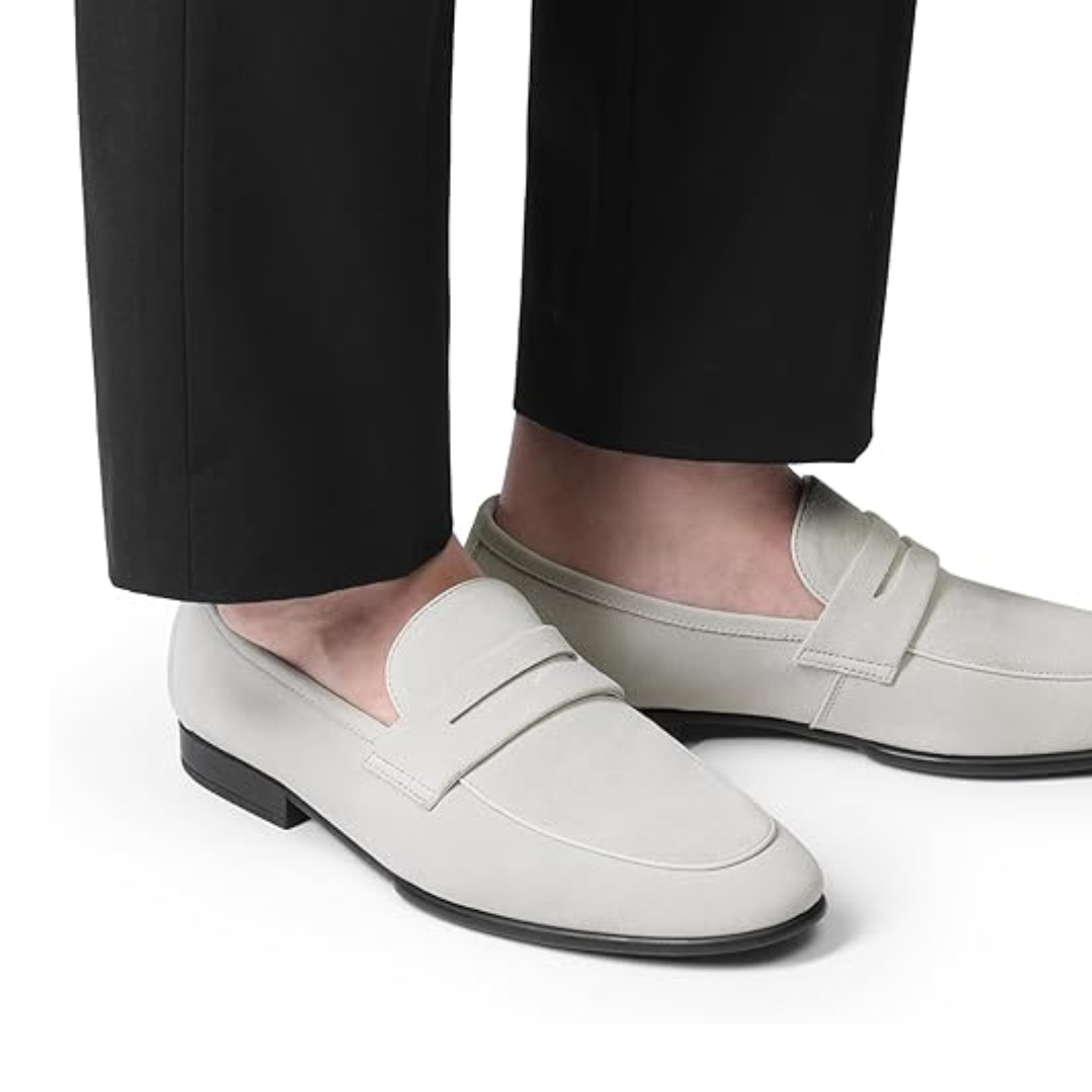 Mocassins homme en daim sable légers et confortables à enfiler