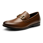 Mocassins homme marron foncé élégants à enfiler style formel