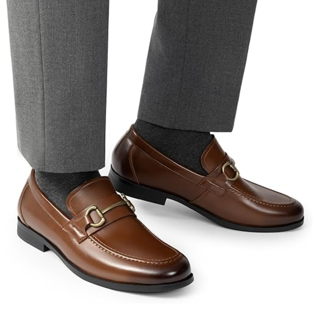 Mocassins homme marron foncé élégants à enfiler style formel
