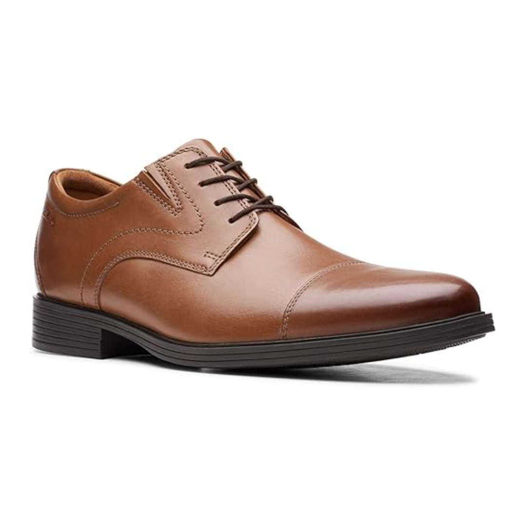 Chaussures Oxford homme en cuir brun foncé à lacets élégants